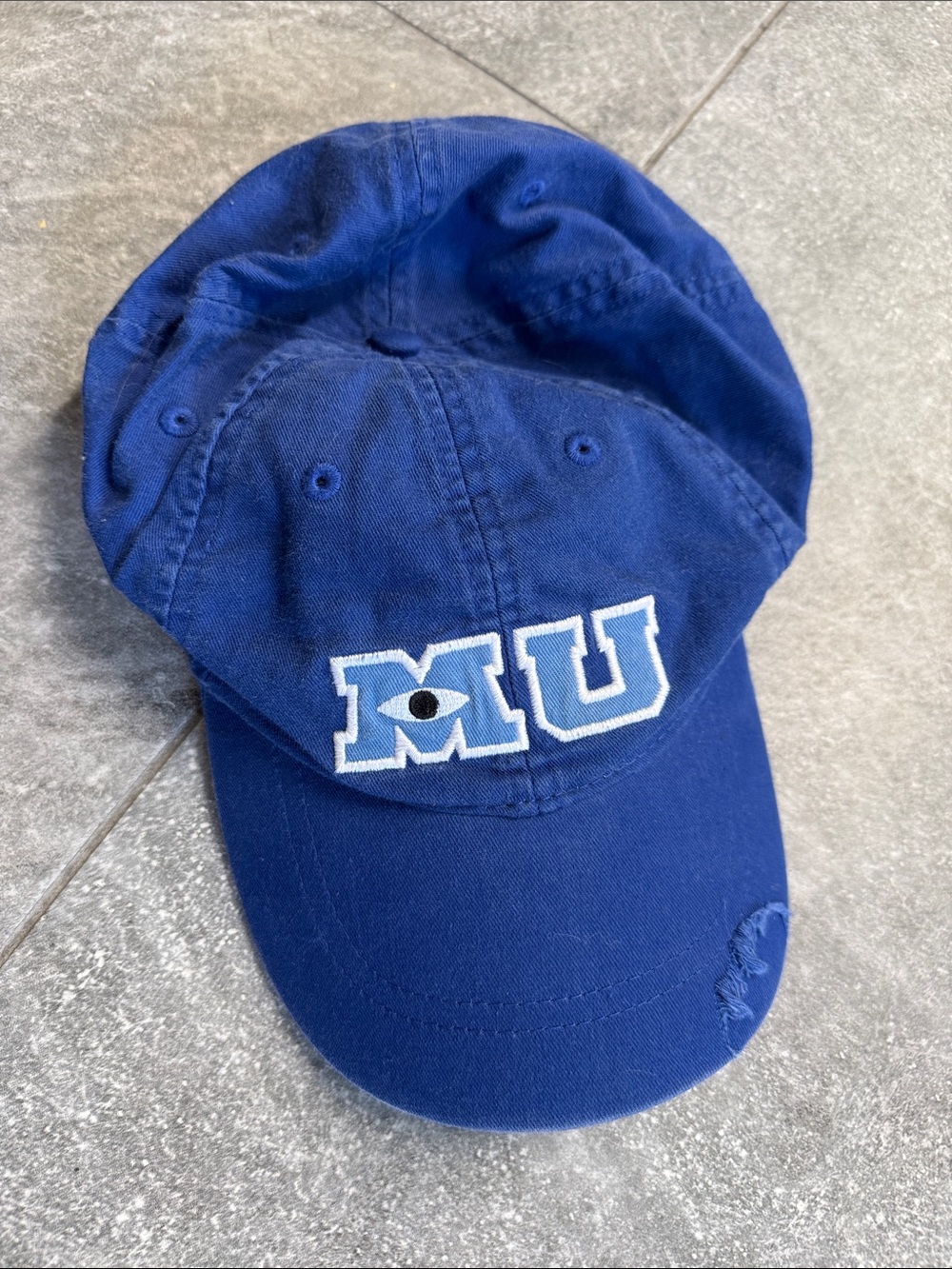 Disney Royal Blue 'MU' Embroidered Baseball Cap